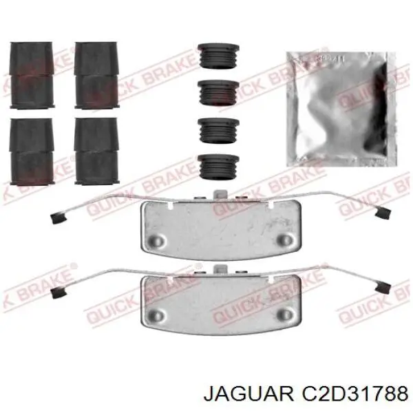 C2D31788 Jaguar pastillas de freno delanteras