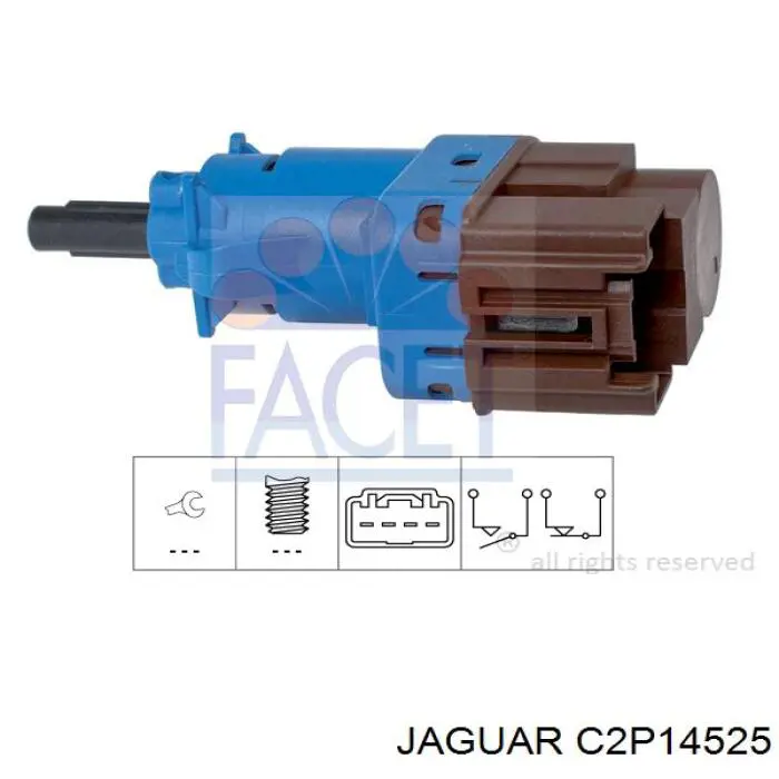 C2P14525 Jaguar interruptor luz de freno