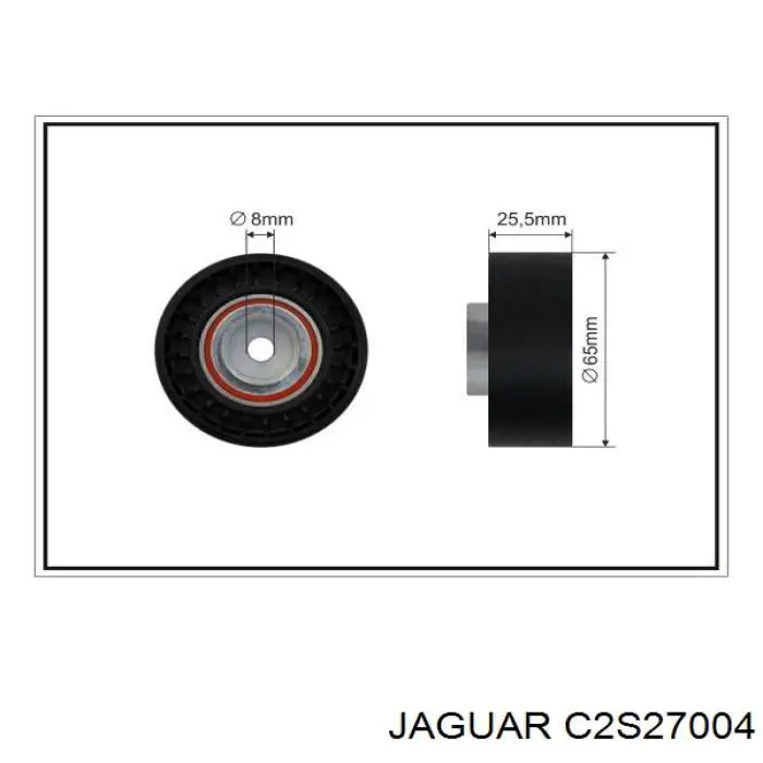 C2S27004 Jaguar polea inversión / guía, correa poli v