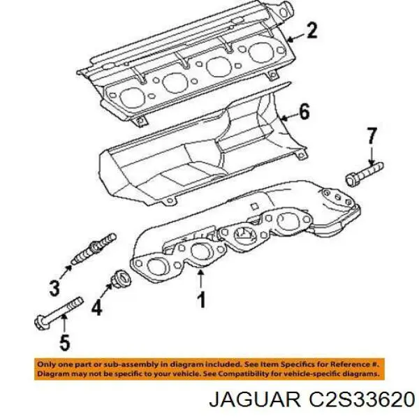 C2S33620 Jaguar junta colector escape