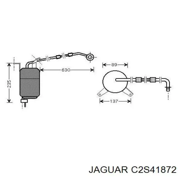 C2S41872 Jaguar receptor-secador del aire acondicionado