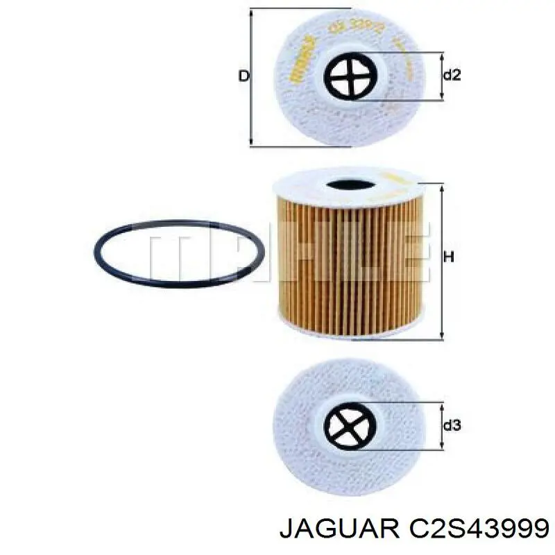 Filtro de aceite motor Jaguar C2S43999