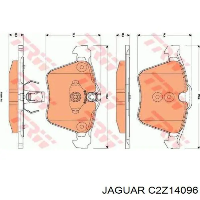 Pastillas de freno C2Z14096 Jaguar