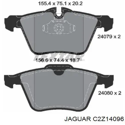 Pastillas freno delanteras Jaguar C2Z14096 precio, desde 42,74 EUR