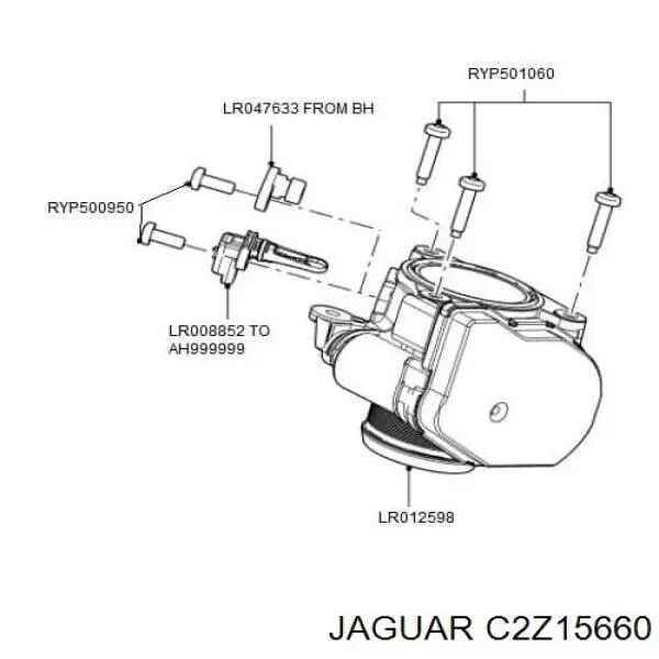 Cuerpo de aceleración completo Jaguar C2Z15660 precio, desde 110,35 EUR