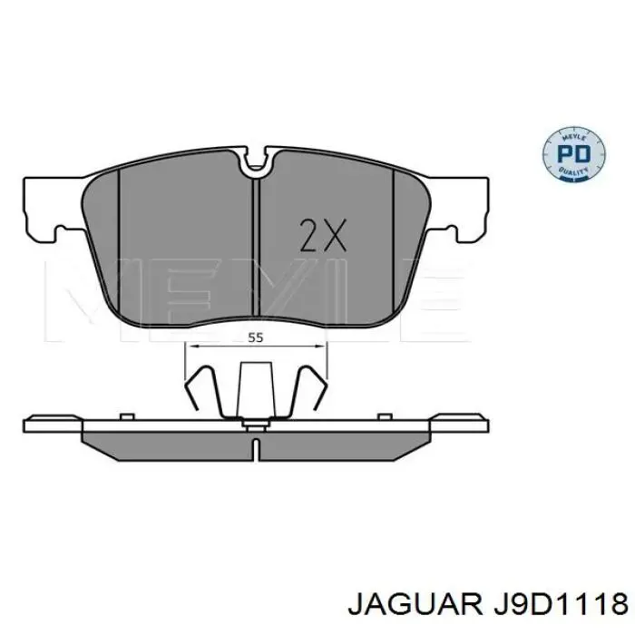 J9D1118 Jaguar pastillas de freno delanteras