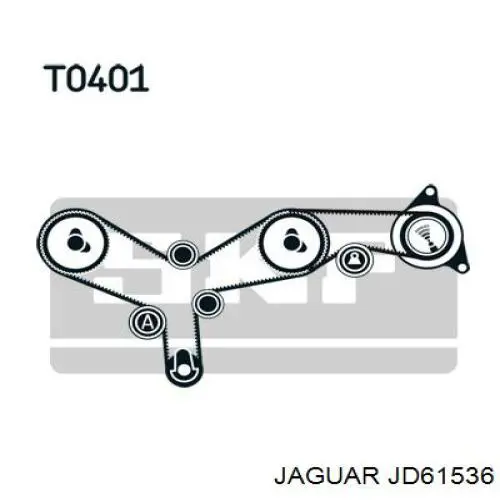JD61536 Jaguar Polea tensora intermedio de correa dentada