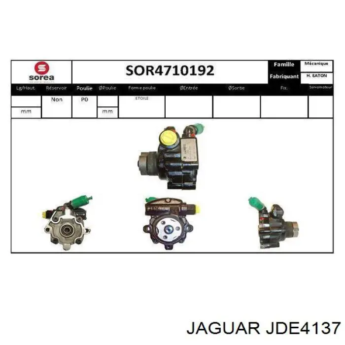 JDE4137 Jaguar bomba hidráulica de dirección