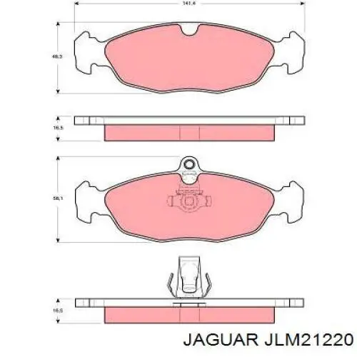 Pastillas de freno traseras JLM21220 Jaguar