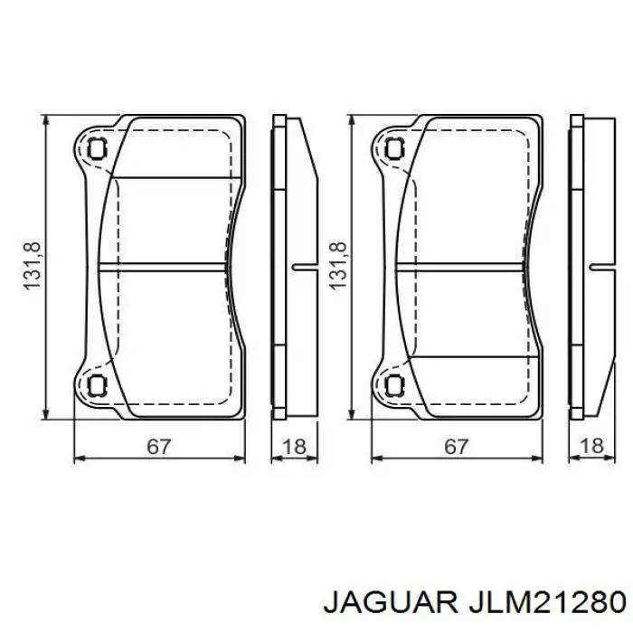 JLM21280 Jaguar pastillas de freno delanteras