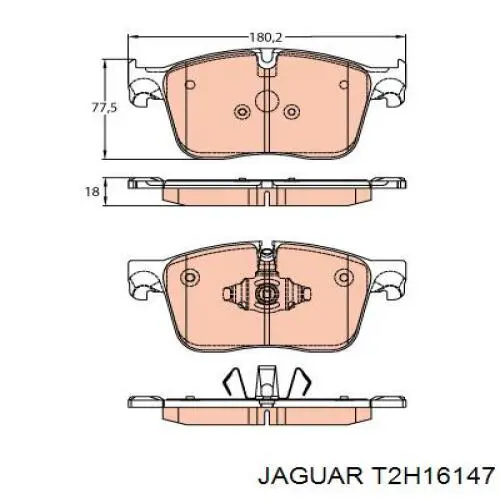 T2H16147 Jaguar pastillas de freno delanteras