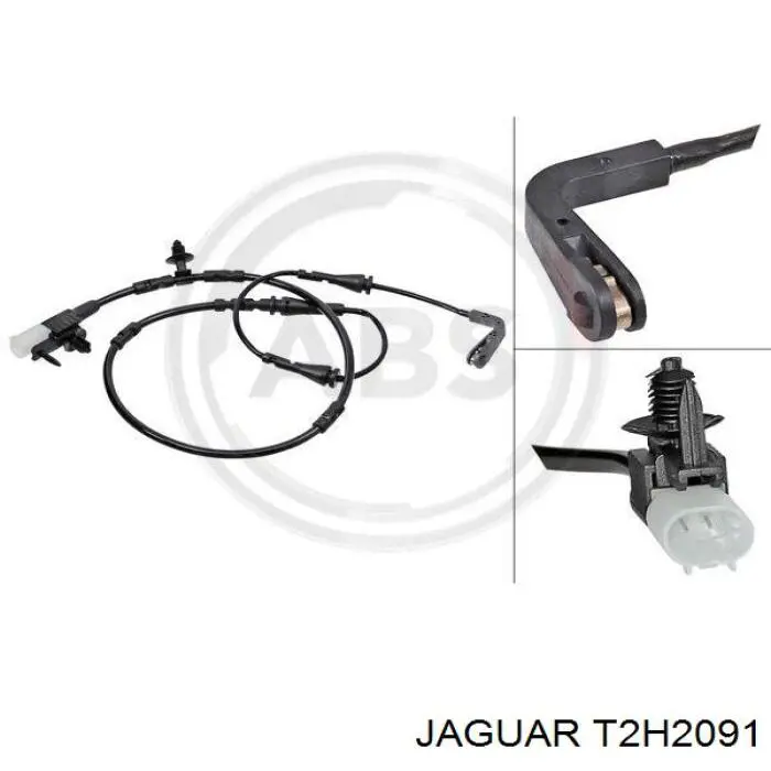 T2H2091 Jaguar contacto de aviso, desgaste de los frenos, trasero