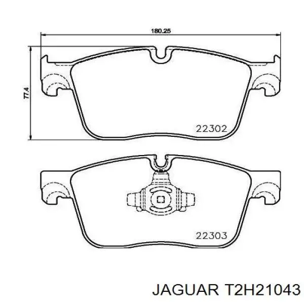 Pastillas de freno T2H21043 Jaguar