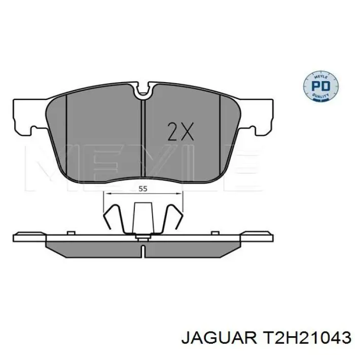 T2H21043 Jaguar pastillas de freno delanteras