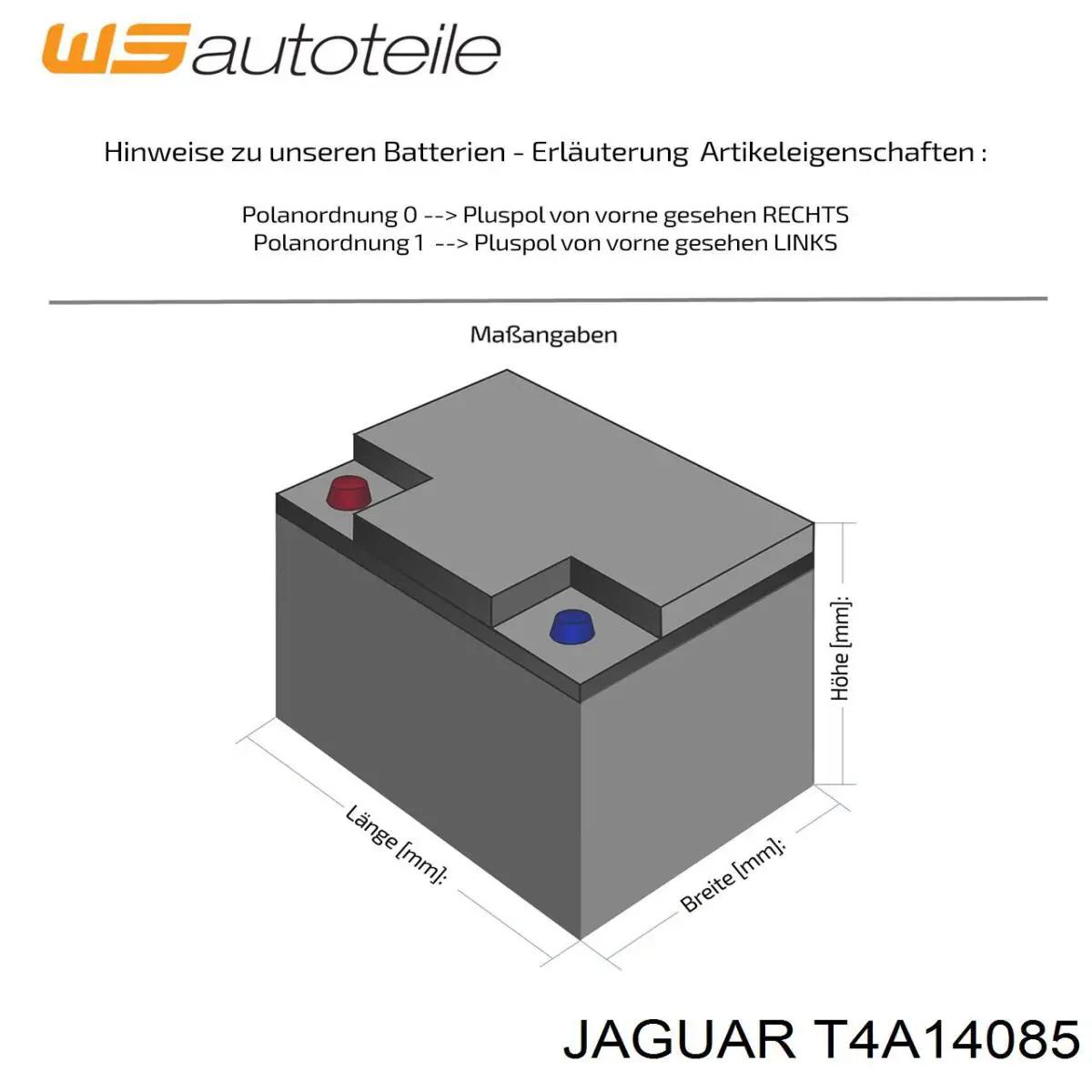 Batería T4A14085 Jaguar
