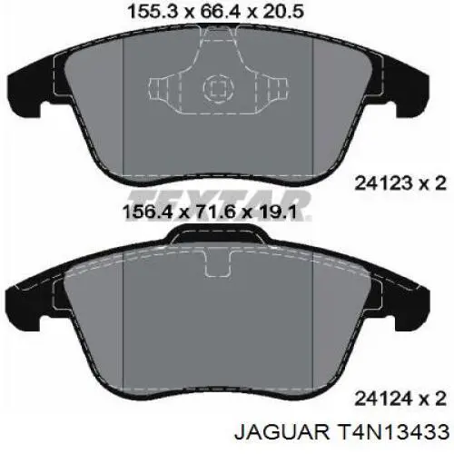 Comprar T4N13433 Jaguar Pastillas delanteras de freno