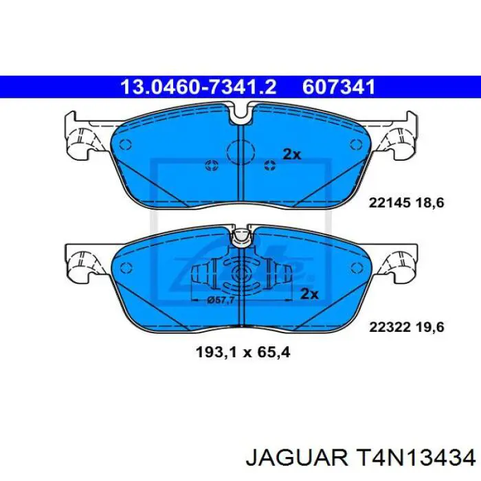 T4N13434 Jaguar Pastillas delanteras