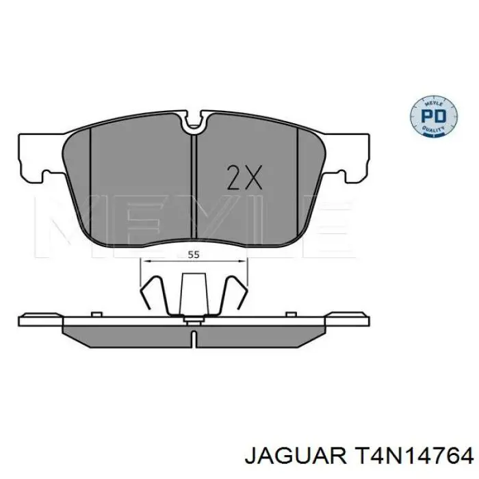 T4N14764 Jaguar pastillas de freno delanteras