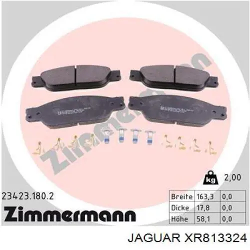 Pastillas de freno XR813324 Jaguar