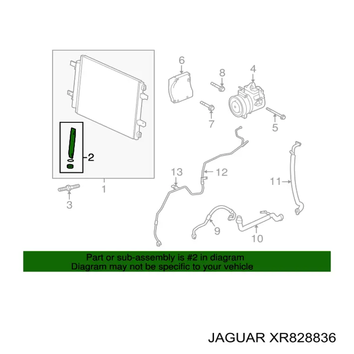 XR828836 Jaguar filtro deshidratador