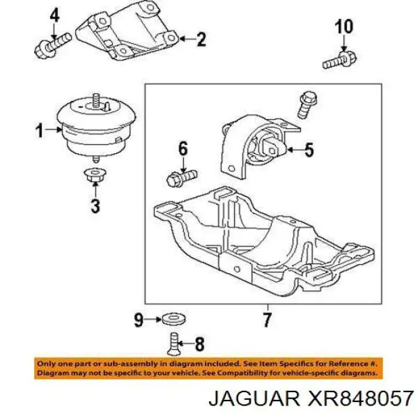 XR848057 Jaguar tornillo (tuerca de sujeción)