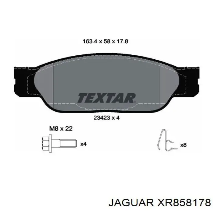XR858178 Jaguar Pastillas delanteras
