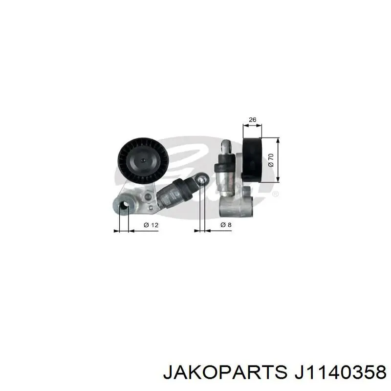 Rodillo tensor correa poli V Jakoparts J1140358 precio, desde 13,95 EUR