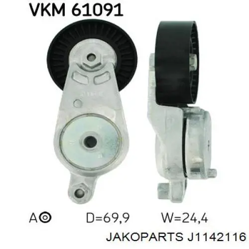 Comprar J1142116 Jakoparts Tensor de correa poli V 