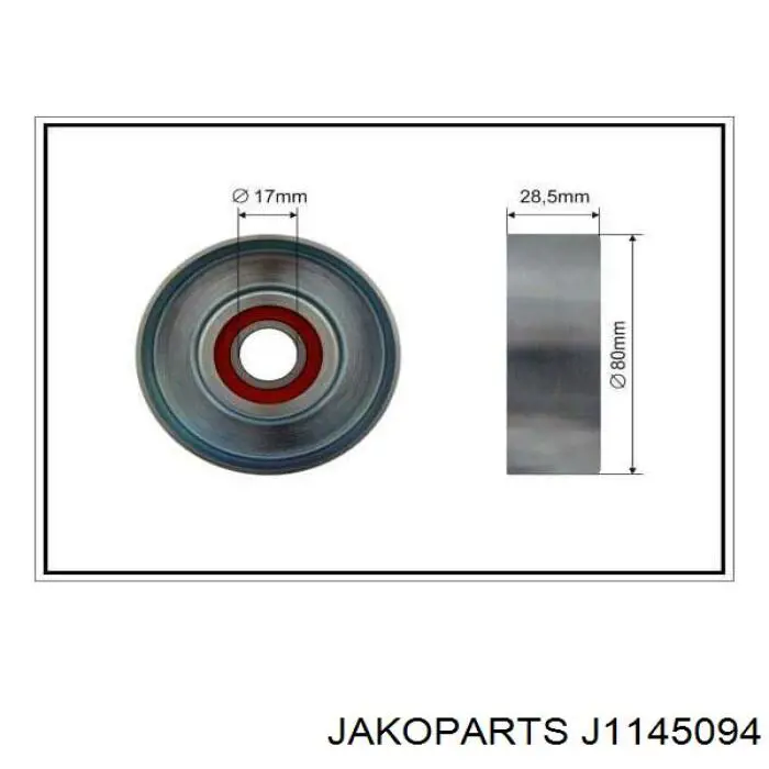Tensor de correa poli V J1145094 Jakoparts