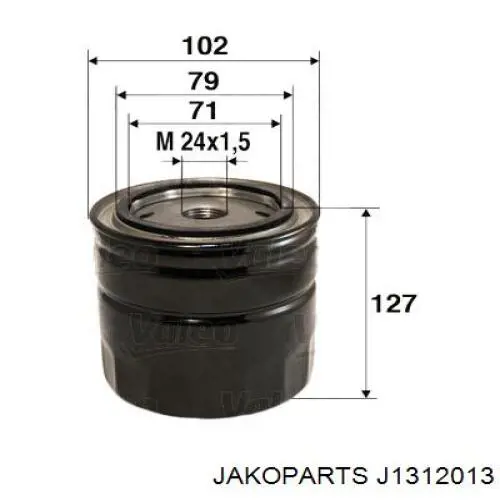 J1312013 Jakoparts filtro de aceite