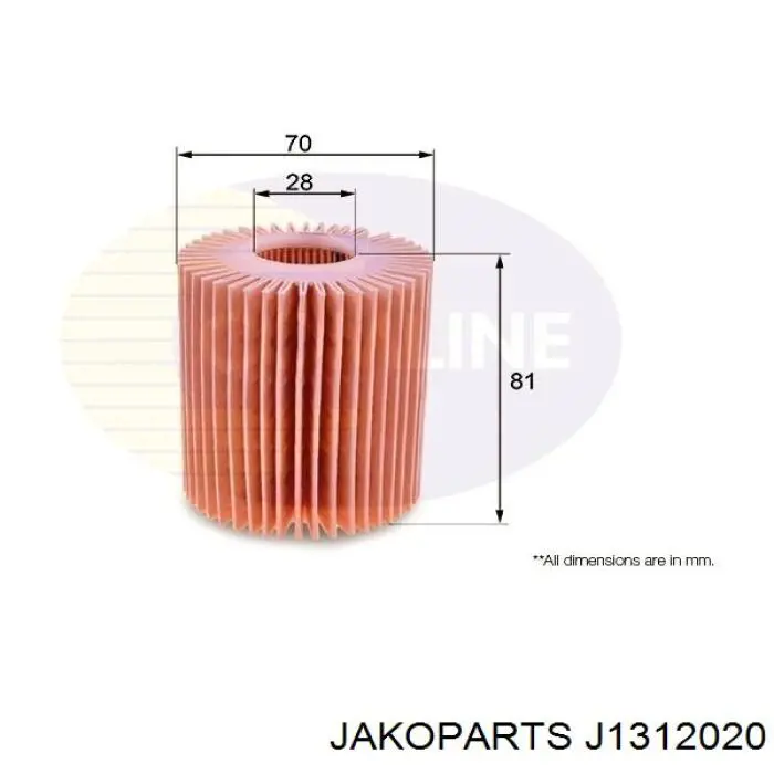 Filtro de aceite Jakoparts J1312020 precio, desde 5,86 EUR