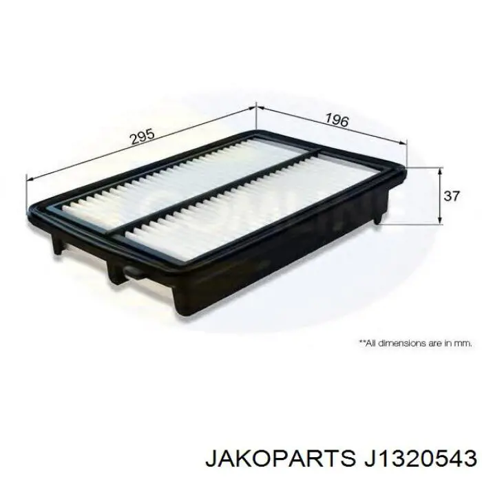 J1320543 Jakoparts filtro de aire