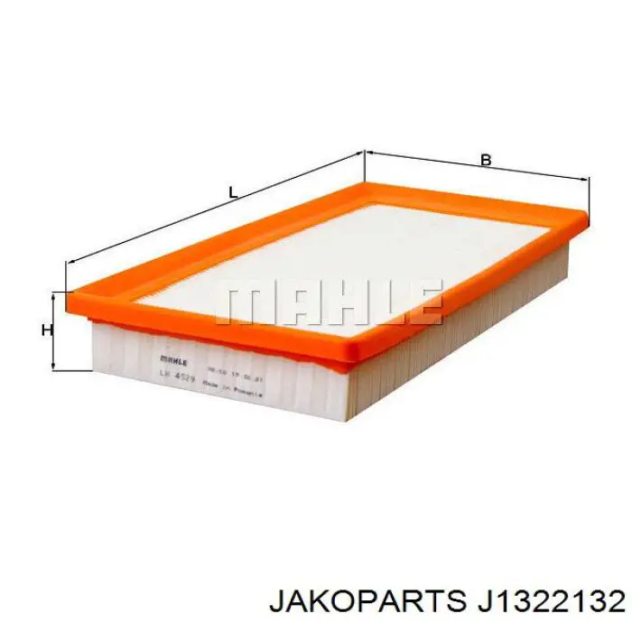 J1322132 Jakoparts Filtro de aire de motor