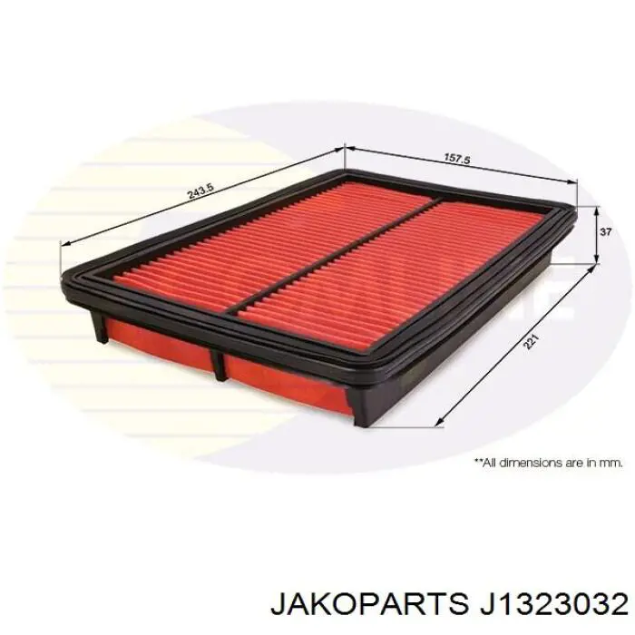 El filtro de aire Jakoparts J1323032 precio, desde 7,21 EUR