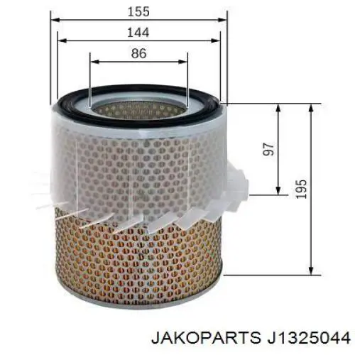 Filtro aire Jakoparts J1325044