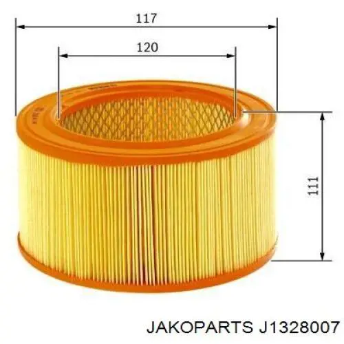 J1328007 Jakoparts filtro de aire