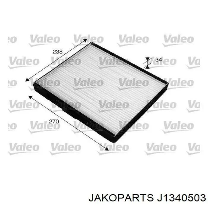 Filtro de cabina Jakoparts J1340503 precio, desde 11,92 EUR