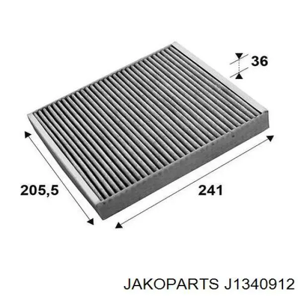 Comprar J1340912 Jakoparts Filtro de aire del habitáculo