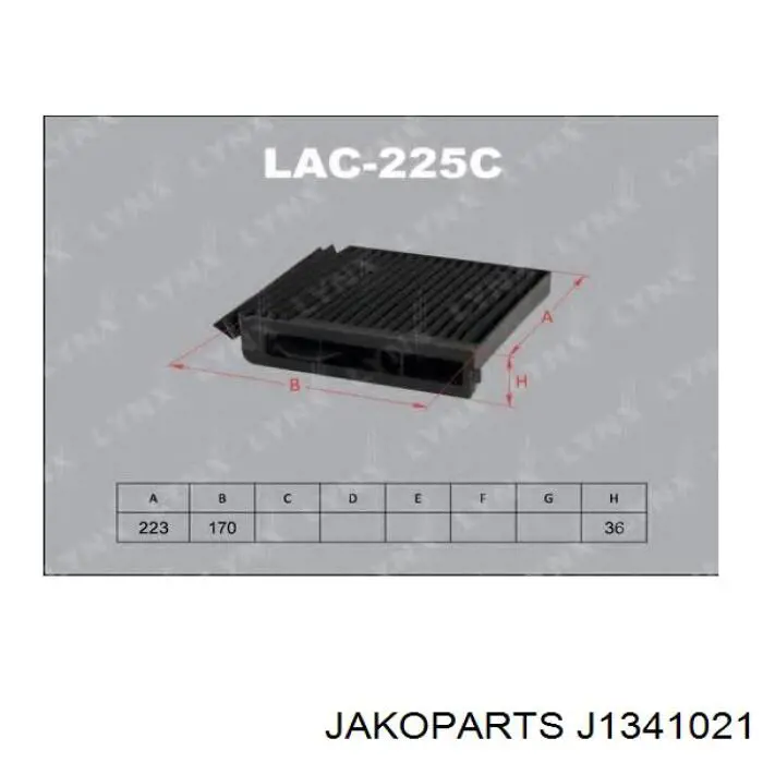 Filtro de cabina Jakoparts J1341021 precio, desde 10,82 EUR