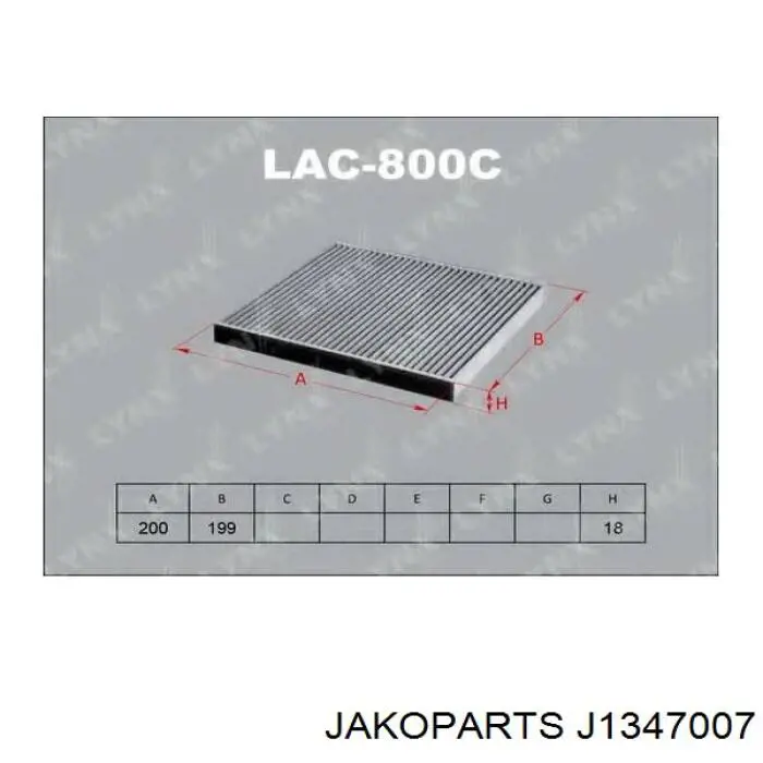J1347007 Jakoparts filtro habitáculo