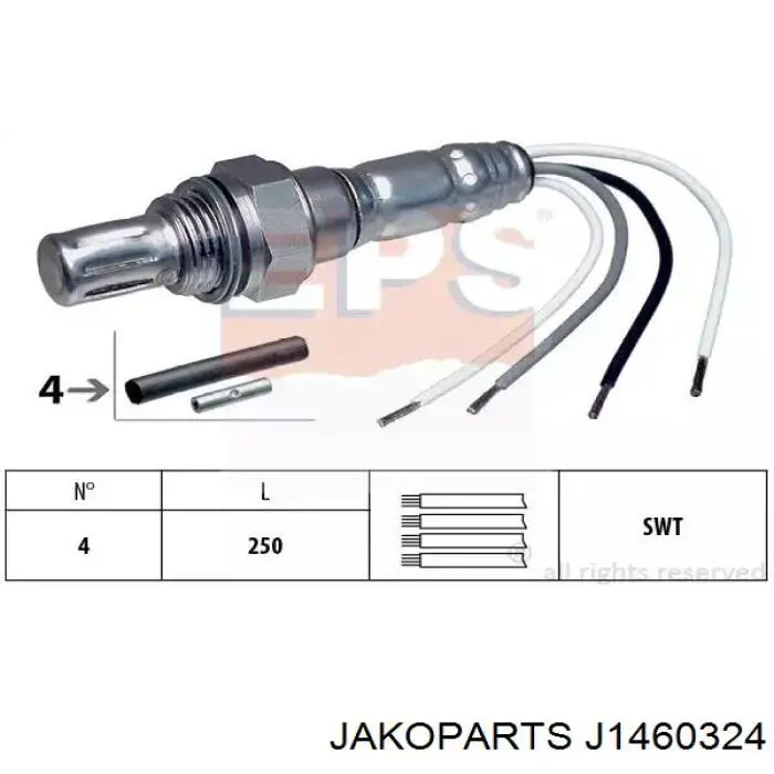 Comprar J1460324 Jakoparts Sensor de oxígeno previo al catalizador