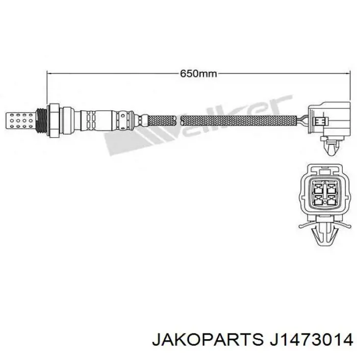 J1473014 Jakoparts sonda lambda sensor de oxigeno post catalizador