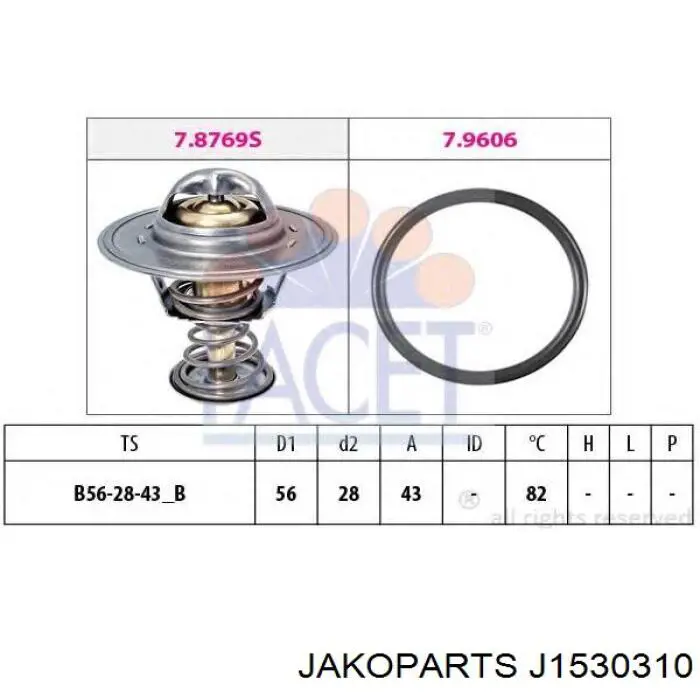 J1530310 Jakoparts termostato