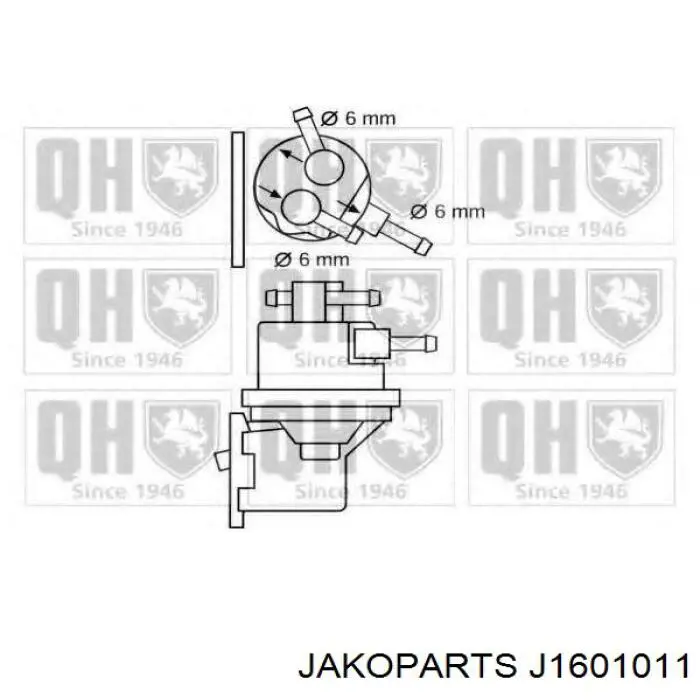 J1601011 Jakoparts bomba de combustible mecánica