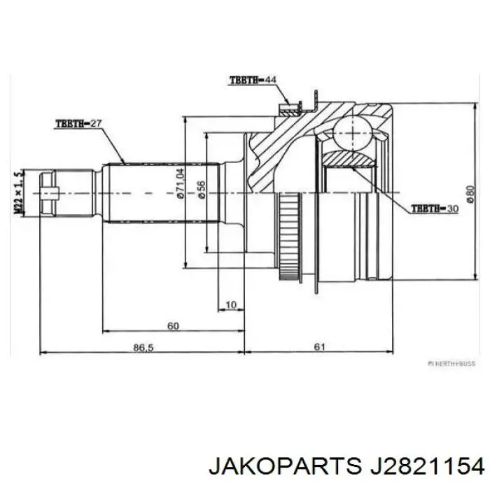 Junta homocinética exterior delantera Nissan/Infiniti 392115V410 precio, desde 41,84 EUR
