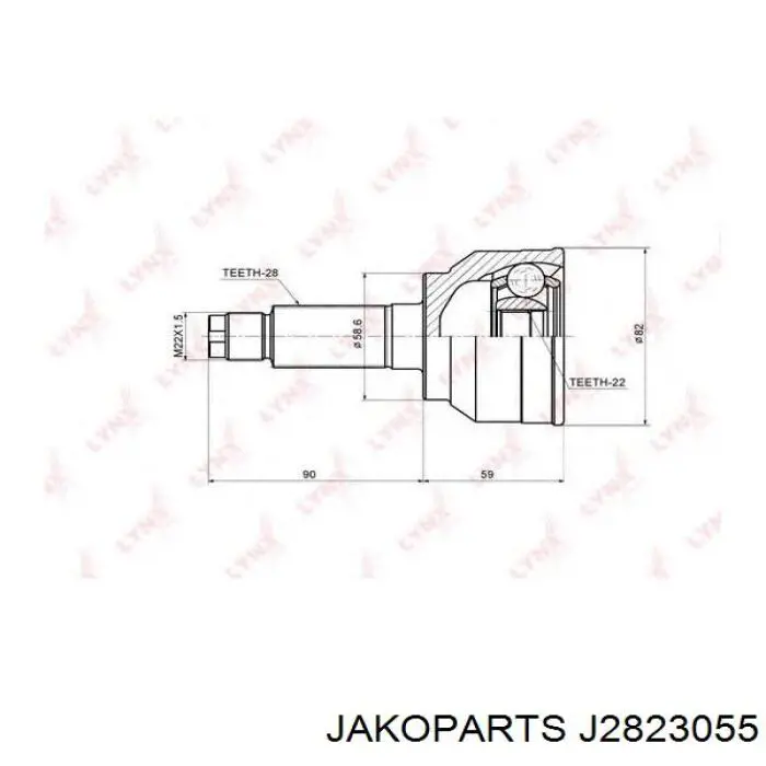 J2823055 Jakoparts Junta homocinética