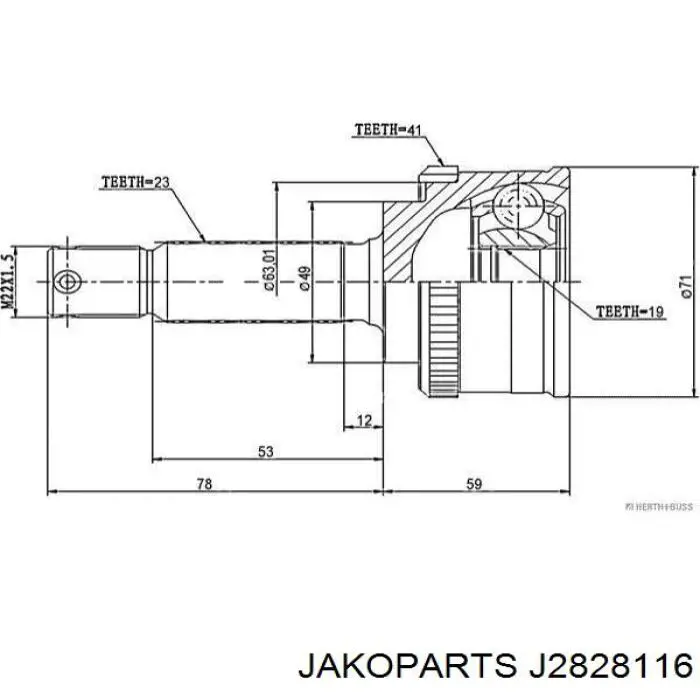 4410175F20 Suzuki junta homocinética exterior delantera