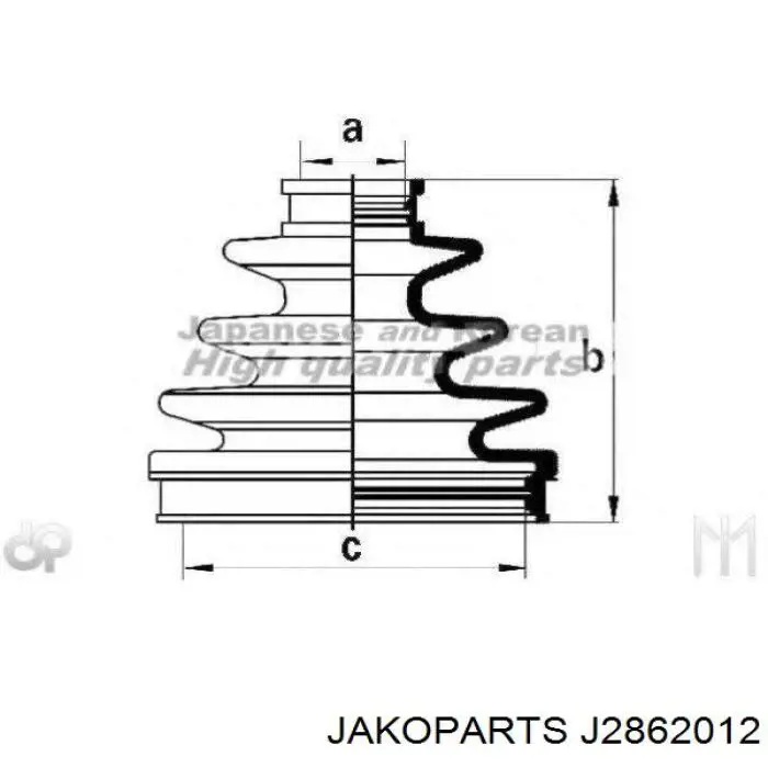 Fuelle exterior del eje de transmisión trasero 0443842090 Toyota