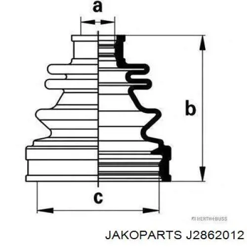 Fuelle exterior del eje de transmisión trasero Jakoparts J2862012 precio, desde 17,20 EUR