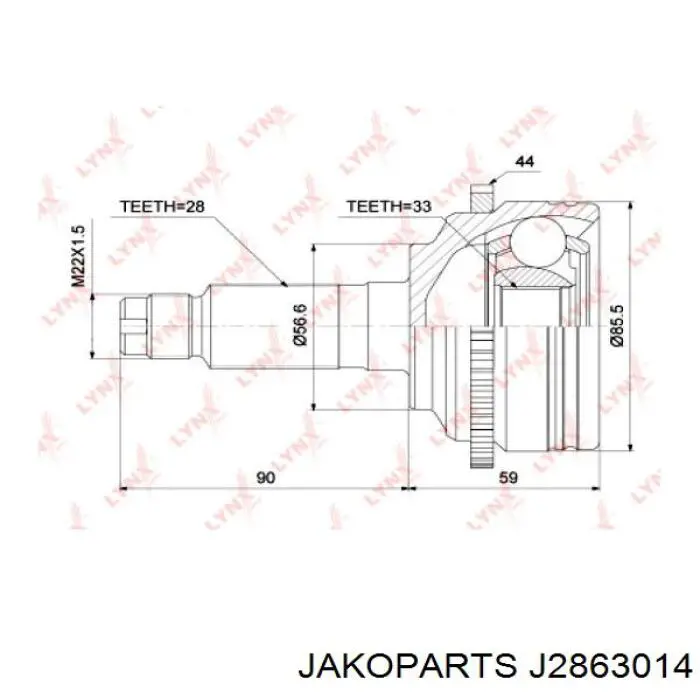 Comprar GP0622530 Mazda Fuelle exterior izquierdo de junta homocinética